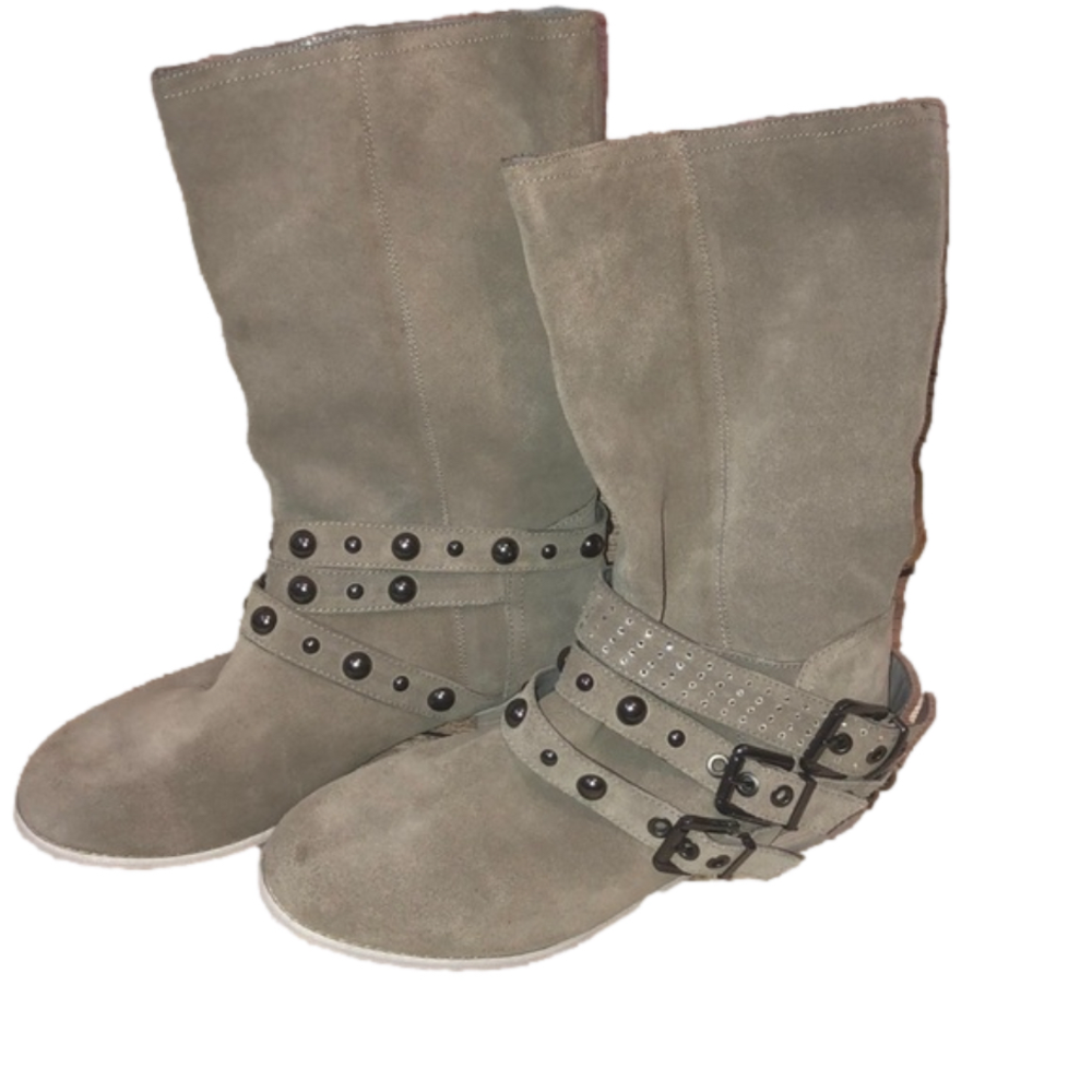 NEW Twiggy London Leather Boots Size 9 1/2